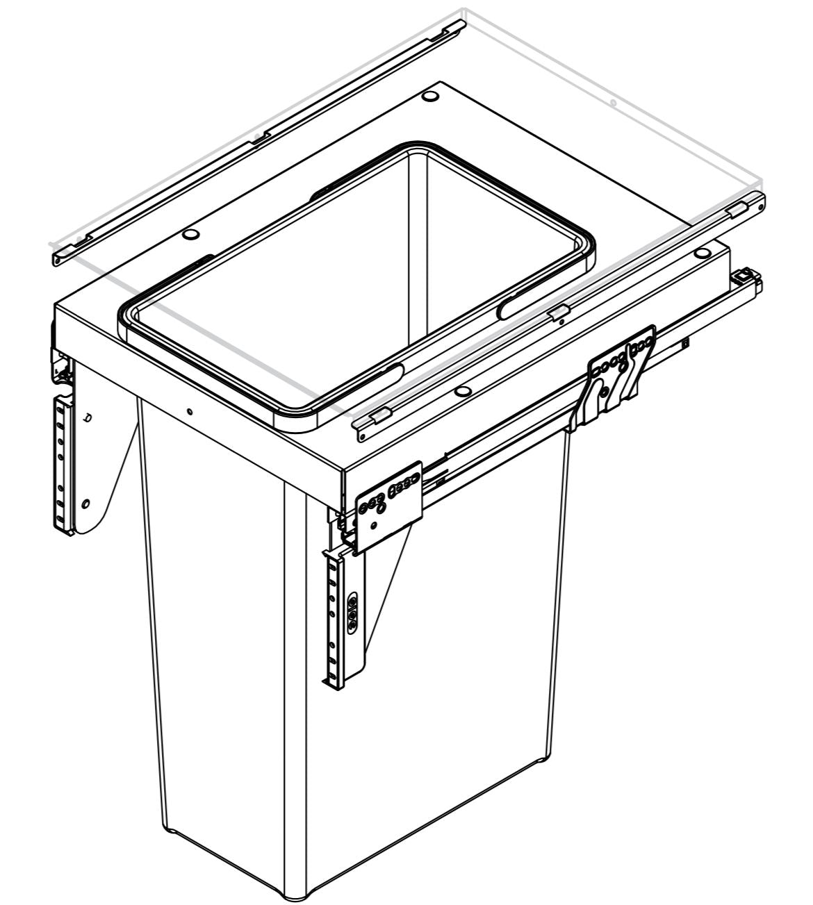 意大利 SIGE Quadrifoglio 560+400 櫥櫃內置垃圾桶