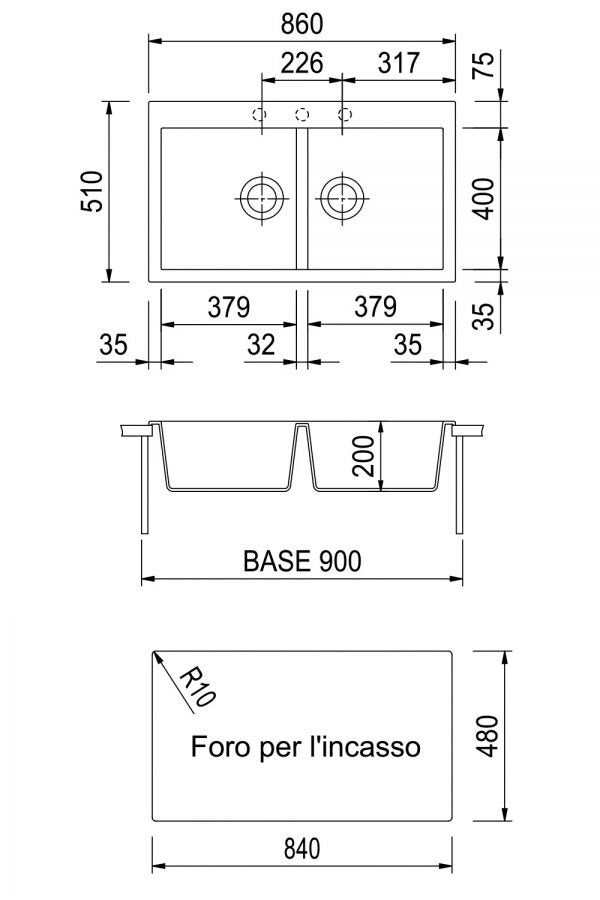 PLADOS Double Kitchen Sink (AM8620) - Euro Plus Asia