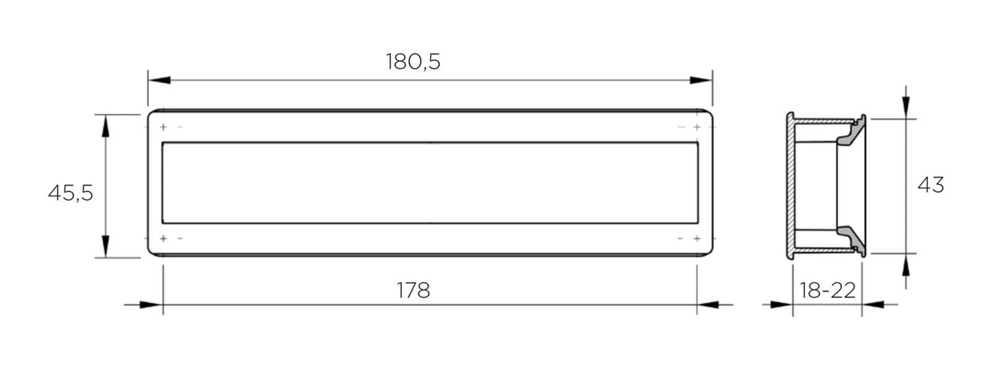 Italy cosma 12898/ 12916 內藏式櫃門拉手 -40%😍