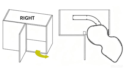 Italy SIGE Infinity Plus 371+371K Pull-out Shelves for Corner Cabinet(2 Trays)🎁