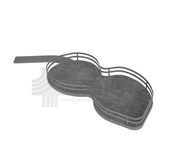 Italy SIGE Infinity Plus 371+371K Pull-out Shelves for Corner Cabinet(2 Trays)🎁