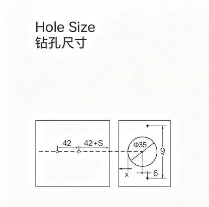 NUOMI BULLET 子彈頭一字底座門鉸 (直臂 6分/19mm) -20%😍