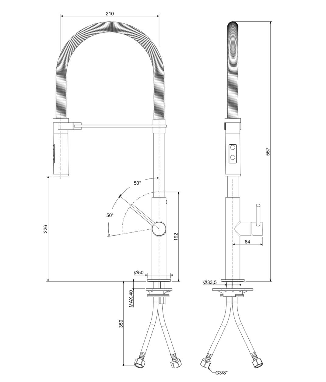 Italy paffoni Chef Professional CH179-CR Mixer Tap -20%😍