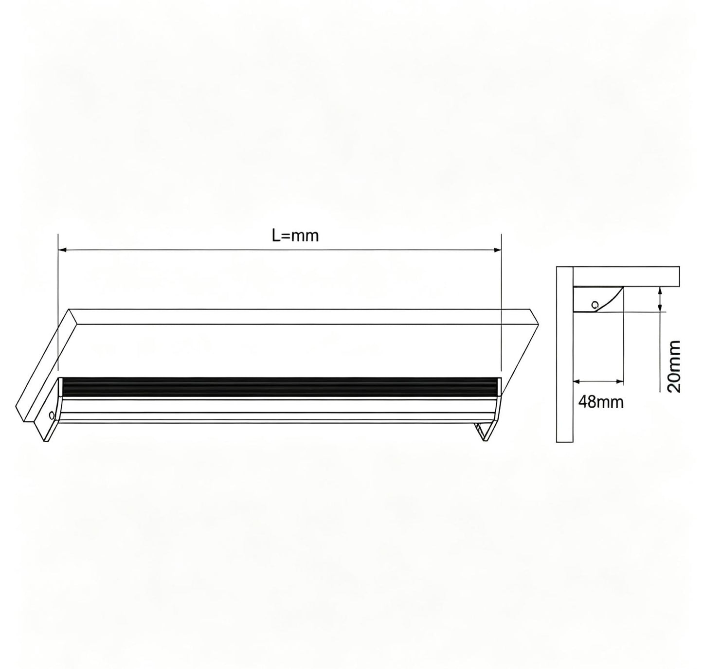 Italy L&S Derby 450/ 600/ 900/ 1200mm Surface-mounted Linear Light with Touch on/off switch -30%😍