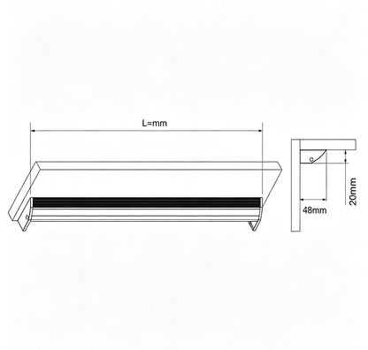 Italy L&S Derby 450/ 600/ 900/ 1200mm Surface-mounted Linear Light with Touch on/off switch -30%😍
