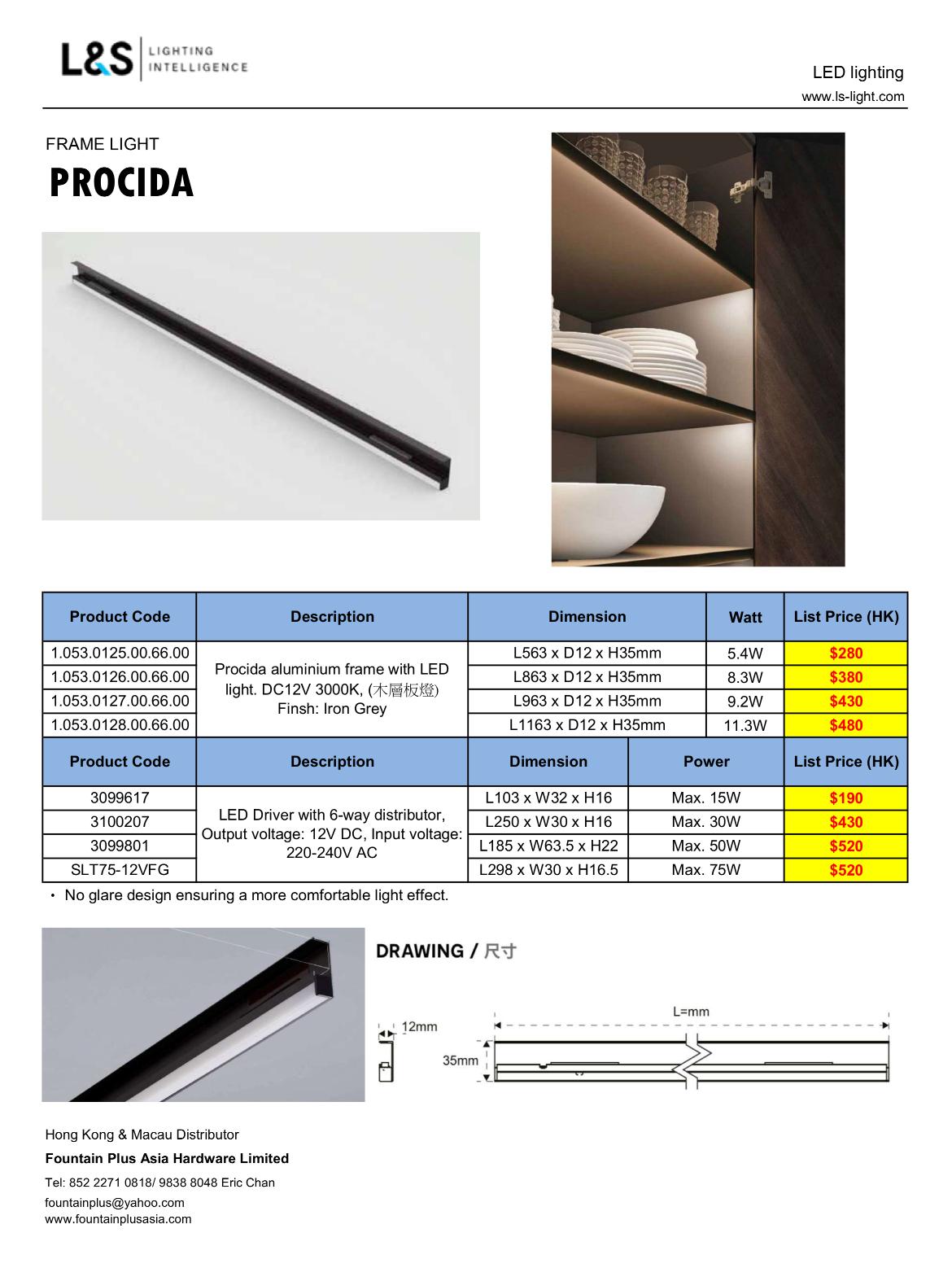 Italy L&S Procada Frame LED Light -30%😍