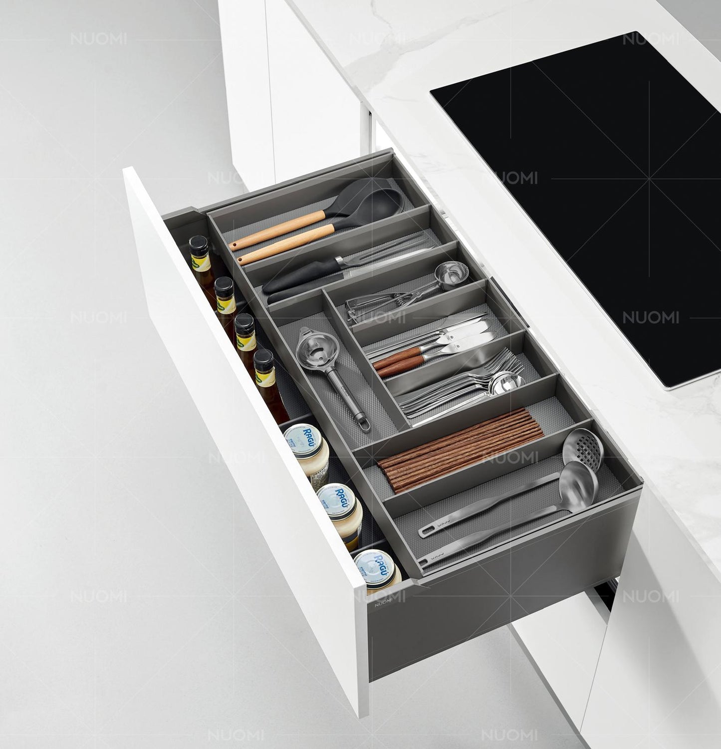NUOMI ENCANTO 600/ 700/ 750/ 800/ 900mm Pull-out Basket with Slidable Cutlery Tray🎁🎁-20%😍