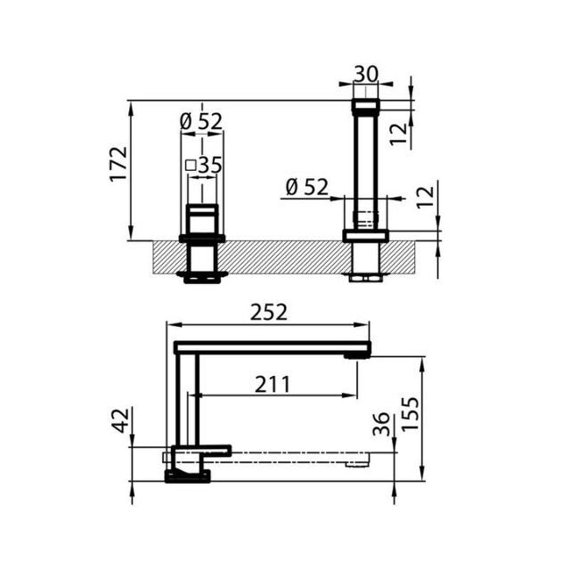 Display " Foster Kitchen Mixer Tap 8478 000 drawing"