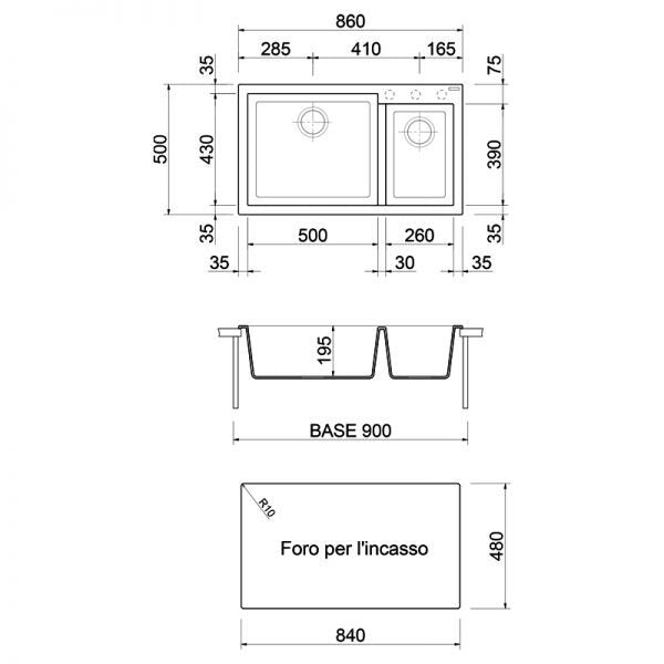 PLADOS Double Kitchen Sink (ON8620) - Euro Plus Asia